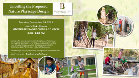 BRACKENRIDGE PARK CONSERVANCY - Nature Playscape Community Meeting #3