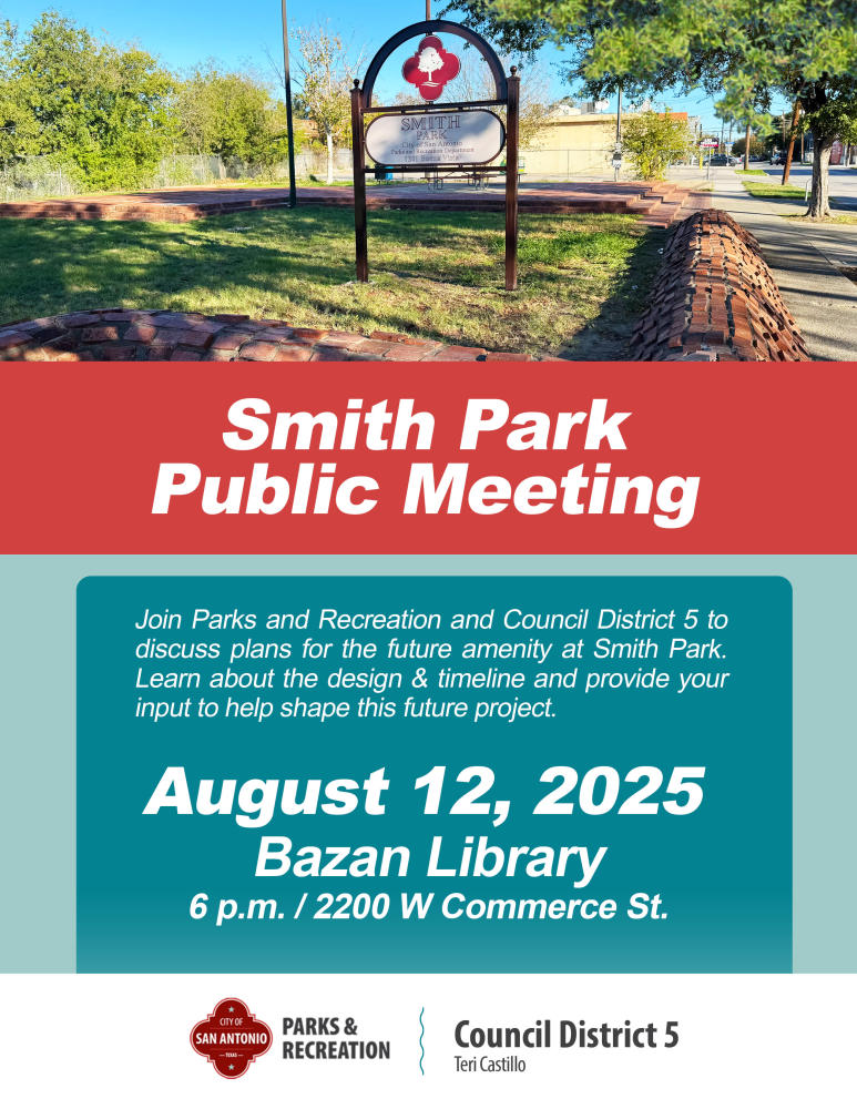 Smith Park public meeting flyer